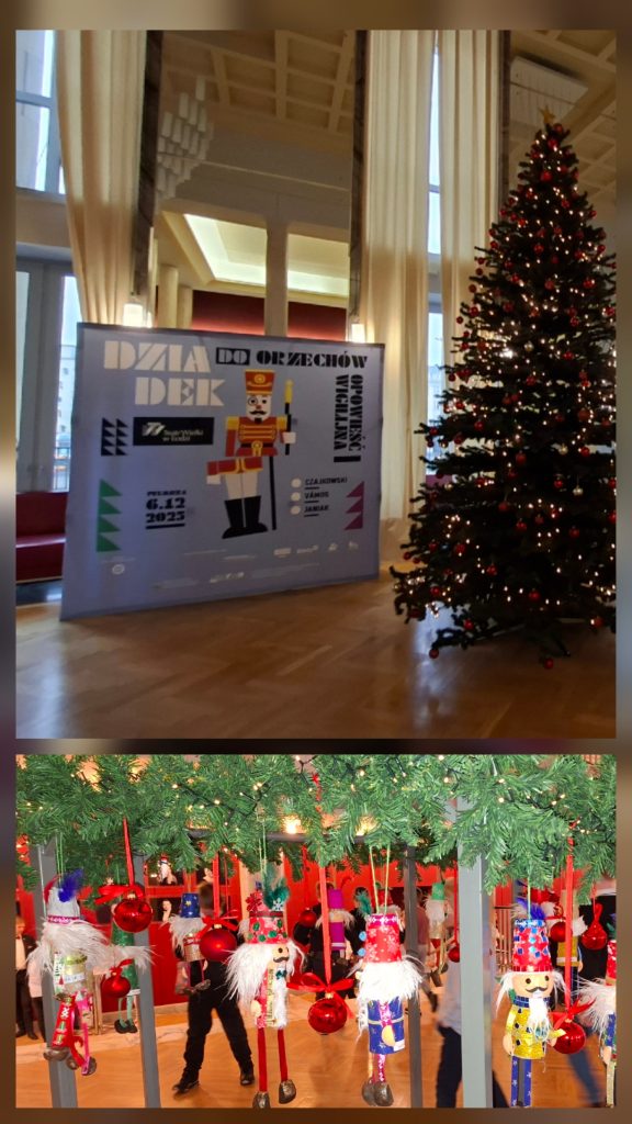 Wnętrze Teatru Wielkiego - reklama "Dziadka do orzechów"