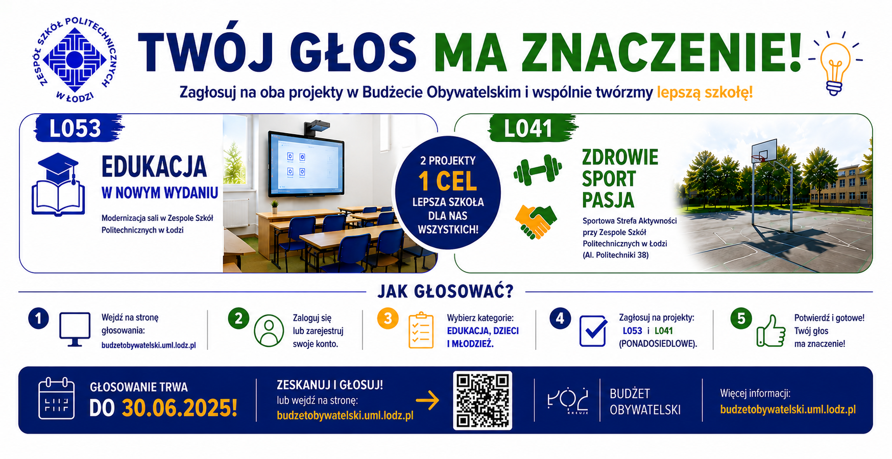 Głosuj na nasze projekty w Budżecie Obywatelskim