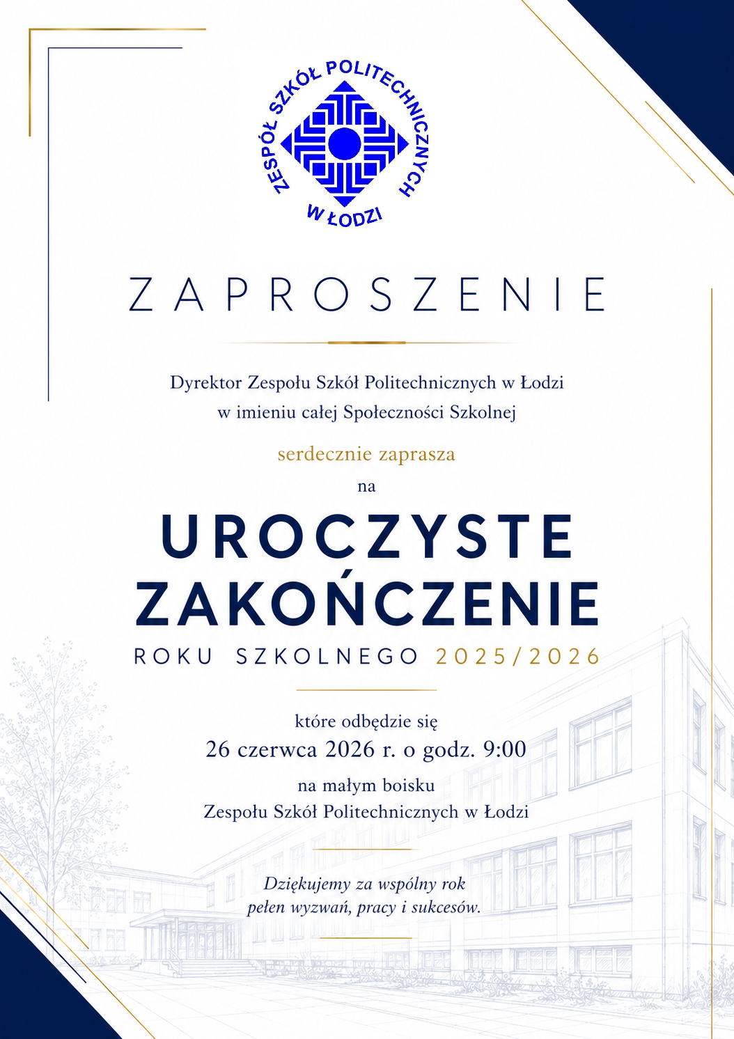 Zakończenie roku szkolnego 2025/2026